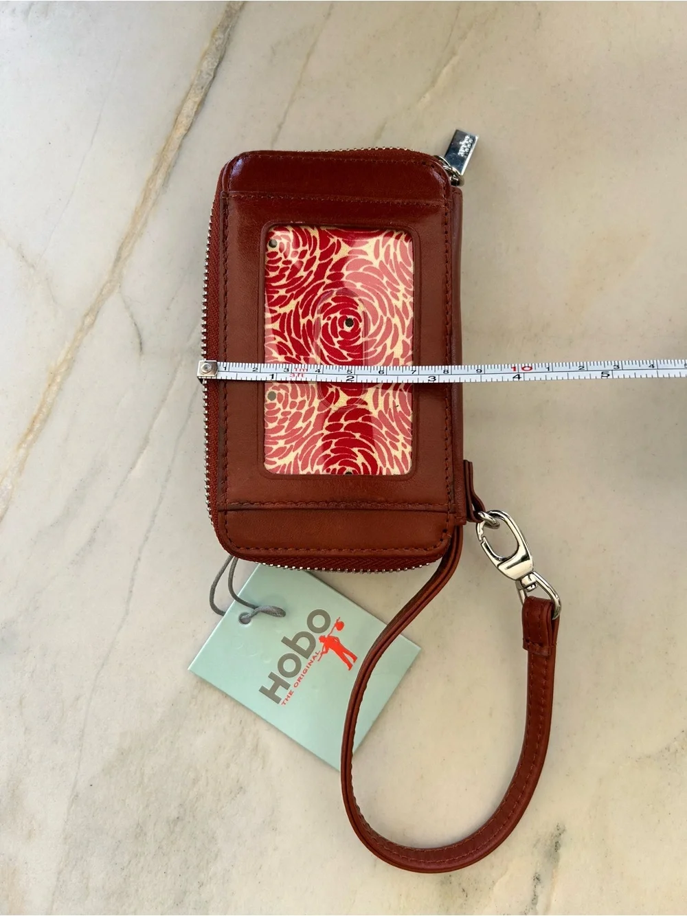 NWT HOBO Leather Wallet Wristlet Phone Pouch - Brown